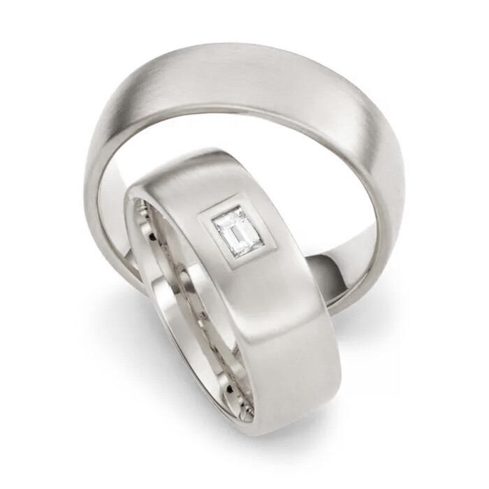 Max Kemper Trauringe Silber 925 Baguette 70028