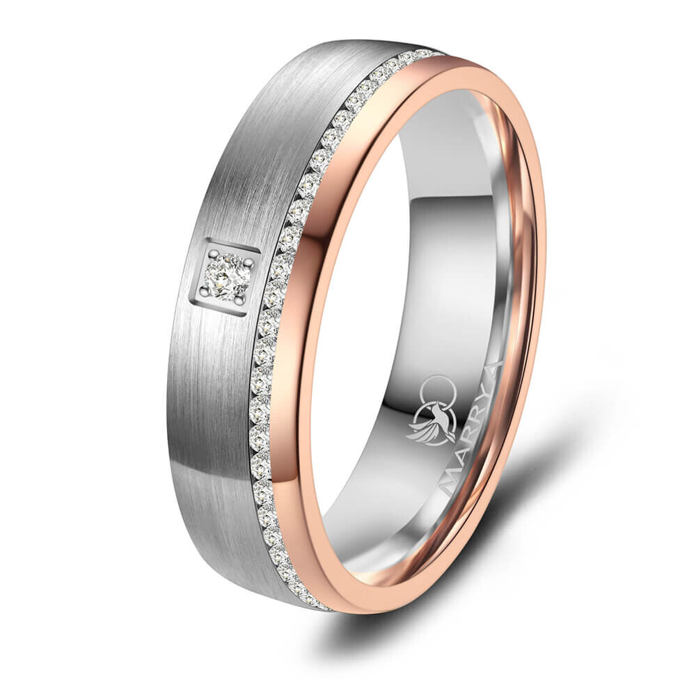 Trauring Partnerring Titan Roségold Marrya TI-39