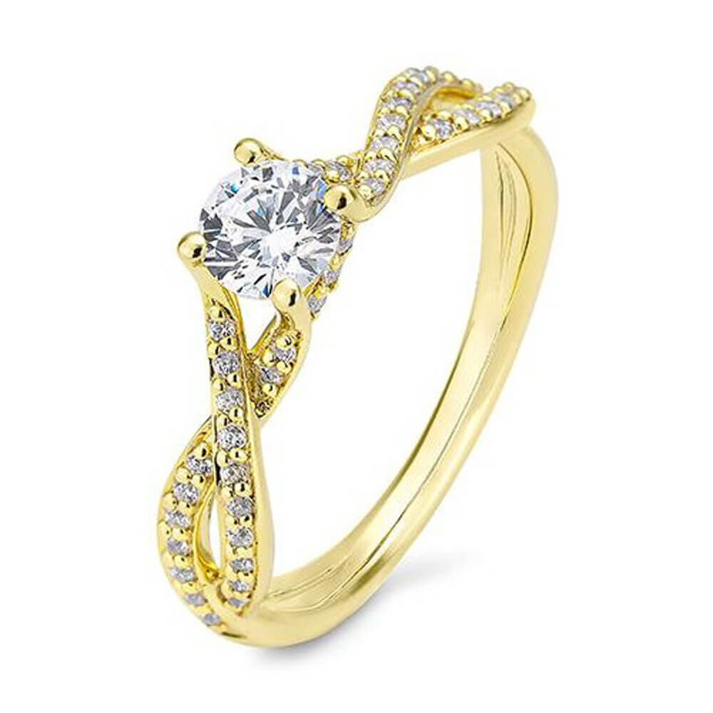 Verlobungsring Gelbgold Lab Grown Breuning 41-06275