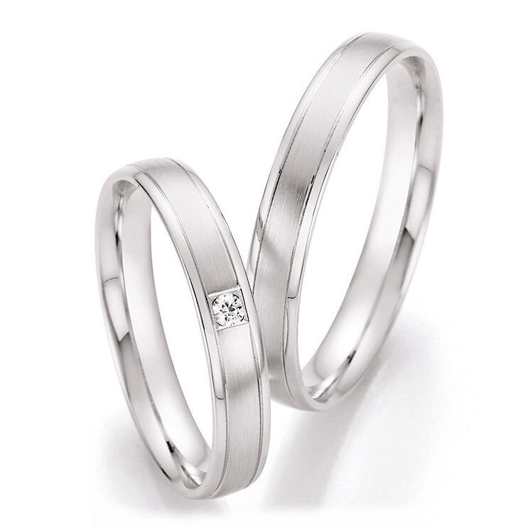 Trauringe Weißgold Brillant Collection Ruesch 66/41070 & 66/41080