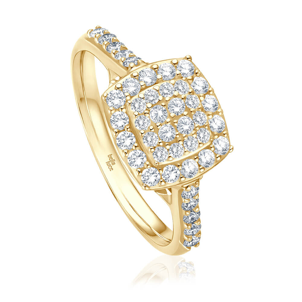 Diamantring Elisara Gelbgold bella luce EH005930