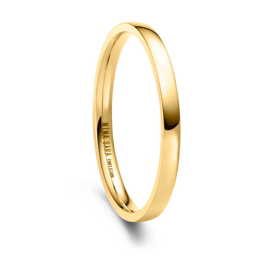 Vorsteckring Edelstahl gelb Marrya NS-02 Kombinationsring Beisteckring