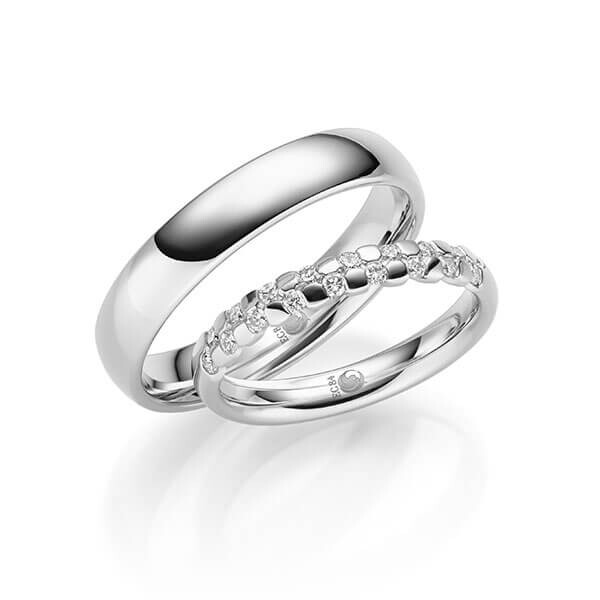 Trauringe Memoire Platin Rubin RU-1708
