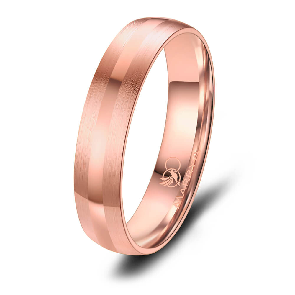 Herrenring Edelstahl Roségold plattiert Marrya ES-28