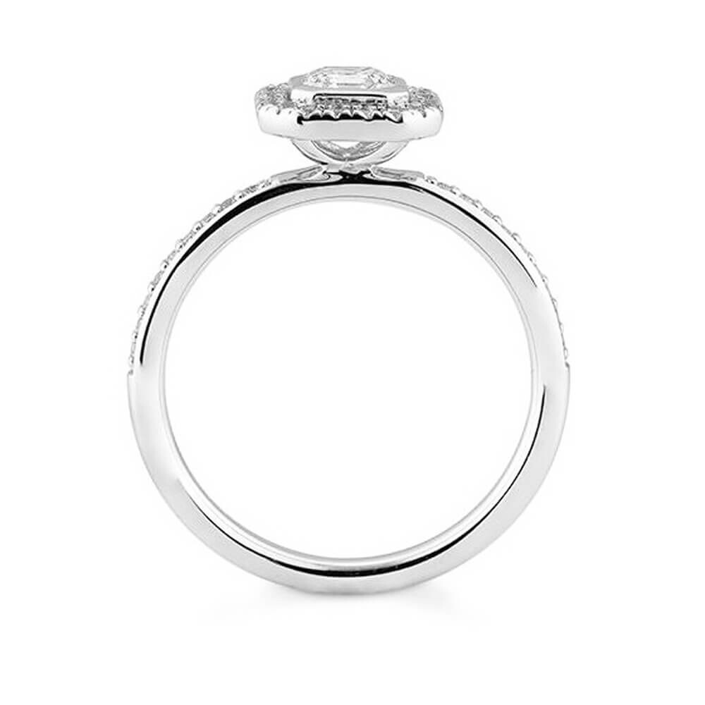 Verlobungsring Asscher Weißgold Lab-Grown Diamanten Breuning