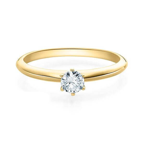 Verlobungsring Gelbgold 585/- zus. 0,300 ct, tw, si - RU-1568-18
