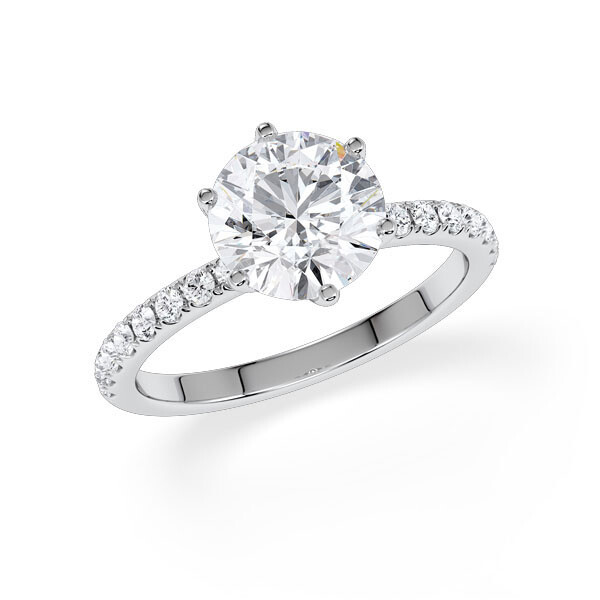 Hollywood Ring Brillant Platin Rubin 1888