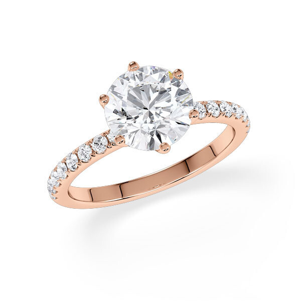 Hollywood Ring Brillant Rotgold Rubin 1888