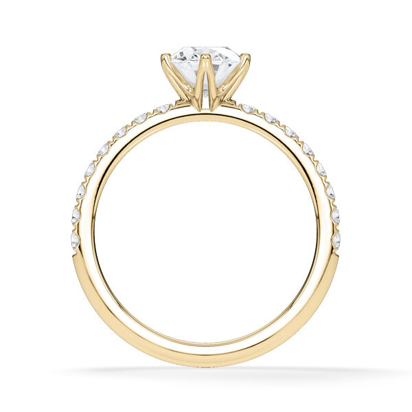 Hollywood Ring Oval Diamant Gelbgold Rubin 1883