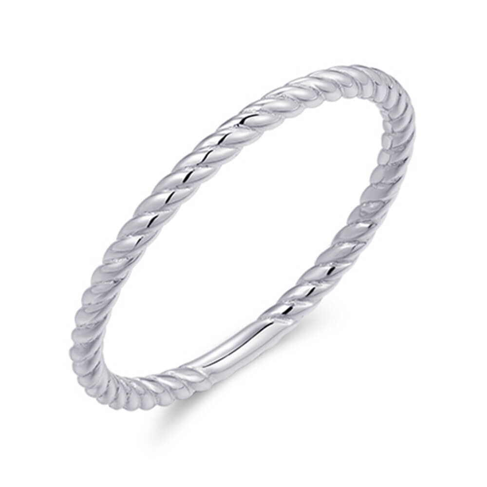 Kordelring Silber 925 rhodiniert Gisser R432