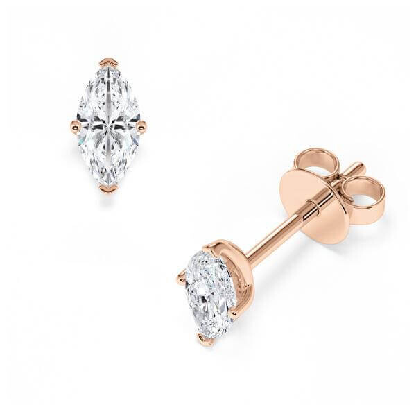 Ohrstecker Rotgold 585 Lab-Grown Diamant zus. 1,000 ct, Rubin RU-1777-27