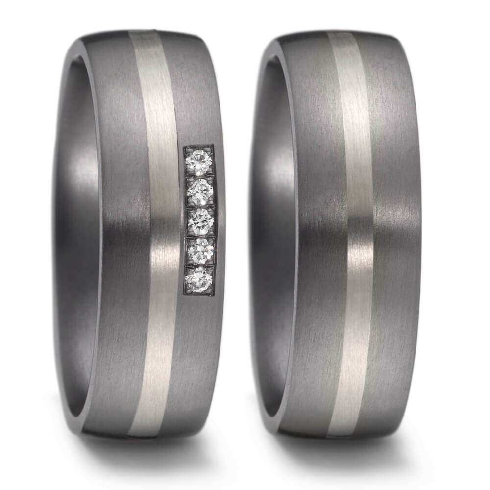 TeNo Partnerringe Tantal Palladium 500 Brillant - 59615