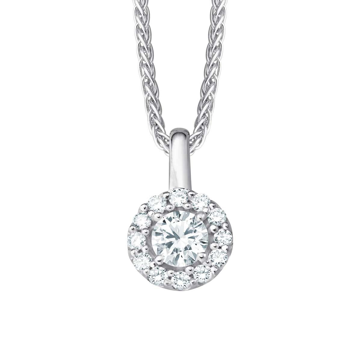 Halskette mit Anhänger Piccolina Weißgold Brillant bella luce EH002367