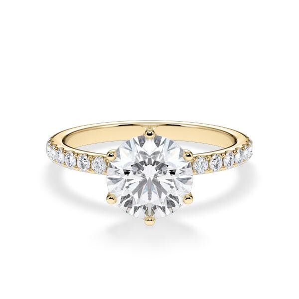 Hollywood Ring Classic Brillant Gelbgold Rubin RU-1888