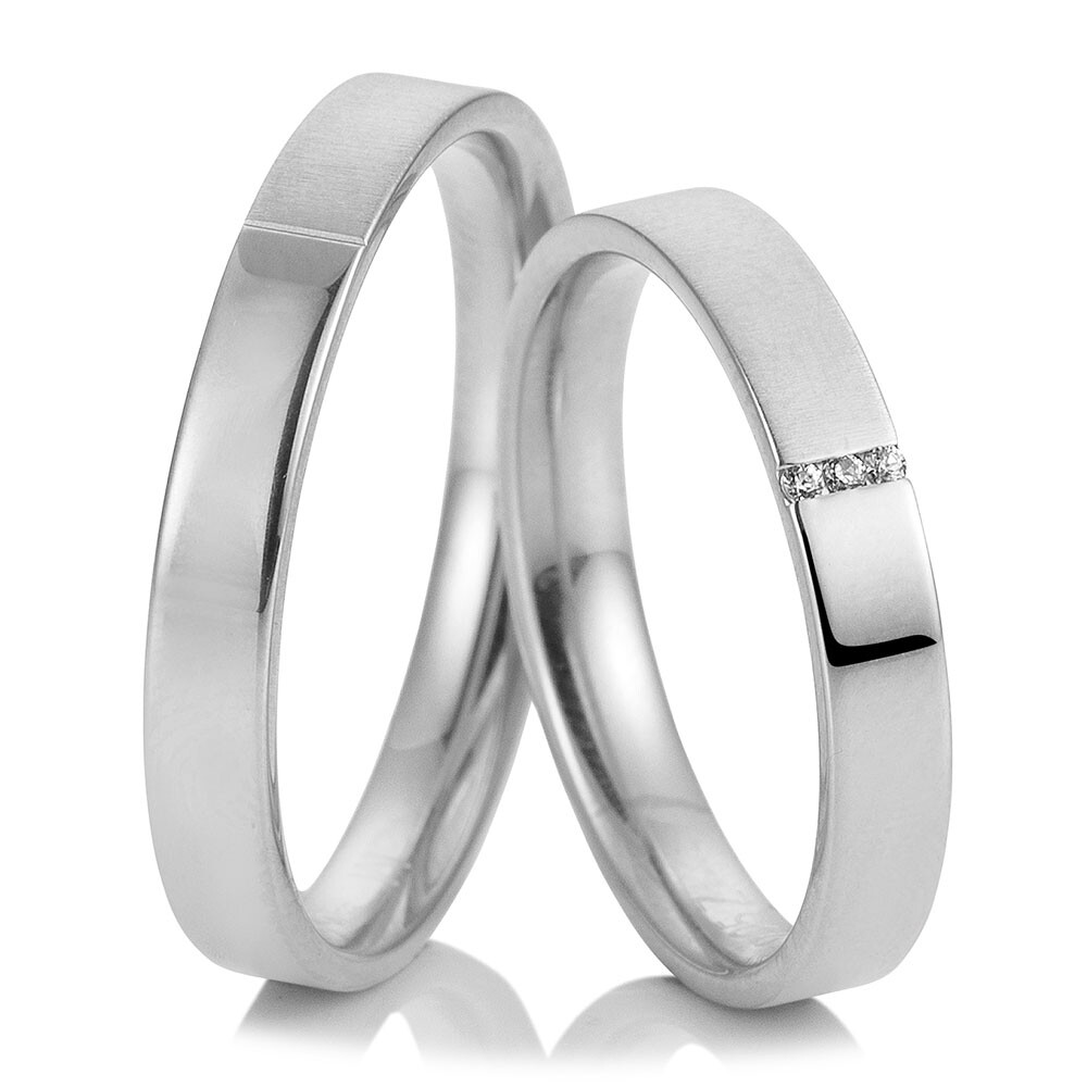 Breuning Trauringe Weißgold 48/04959 & 48/04960