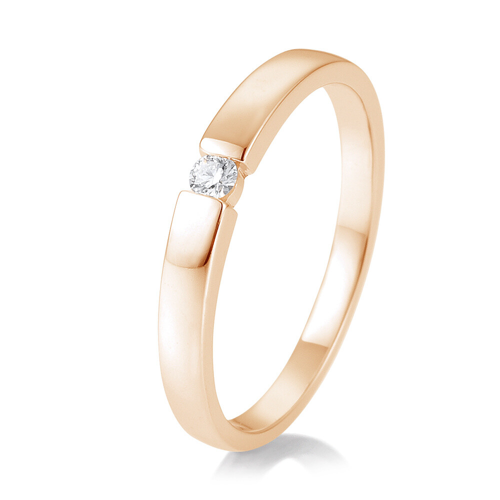 Verlobungsring Spann Rotgold BR106 Brillant