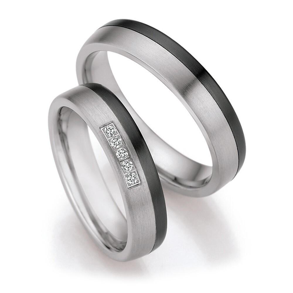 Eheringe Titan Zirkonium Brillant Ruesch 79/10010 & 79/10020