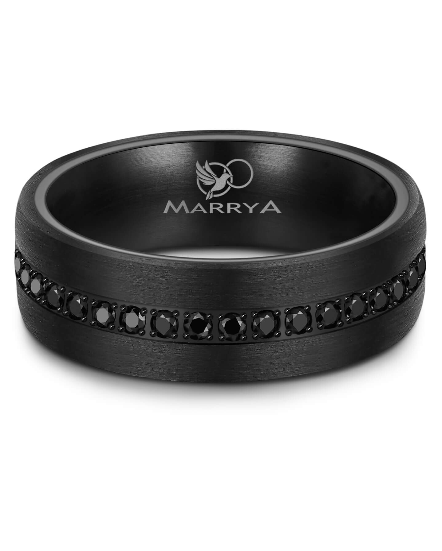 Partnerring Edelstahl Carbon schwarz CA-01