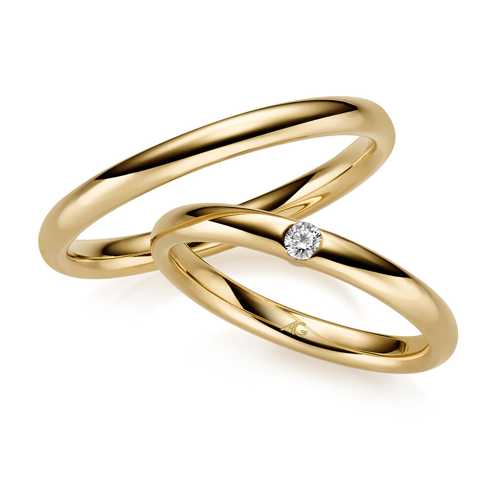 Gerstner Eheringe Gelbgold Brillant 4/31209/2.5 & 31209/2.5