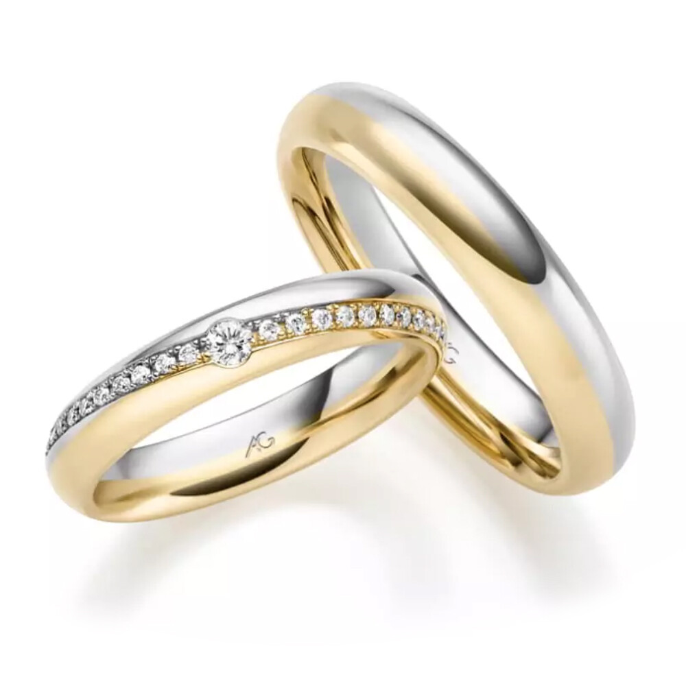 Eheringe mehrfarbig Gold Brillant Gerstner 31492