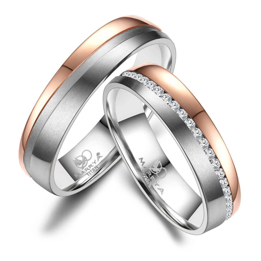 Trauringe Partnerringe Titan Rosé Marrya TI-27