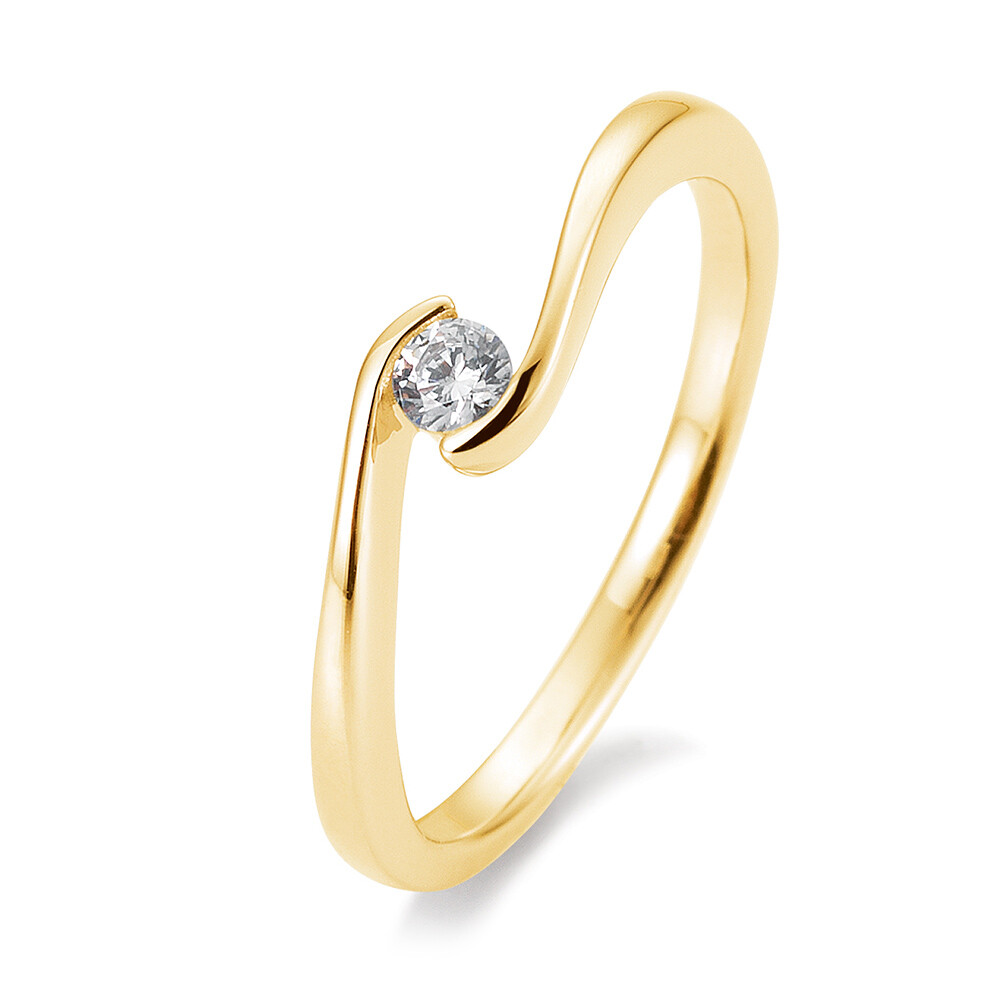 Verlobungsring Schwung Gelbgold BR133 Brillant