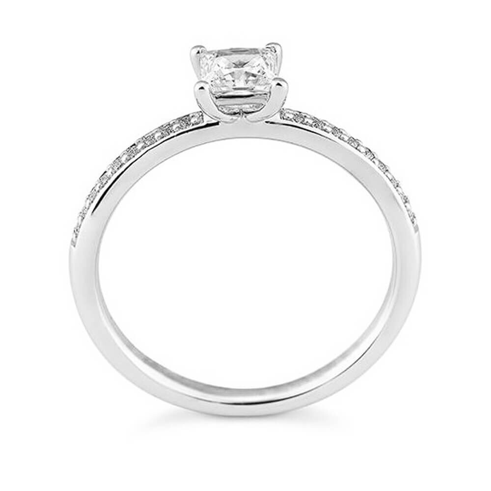 Verlobungsring Carree Weißgold Lab-Grown Diamanten Breuning