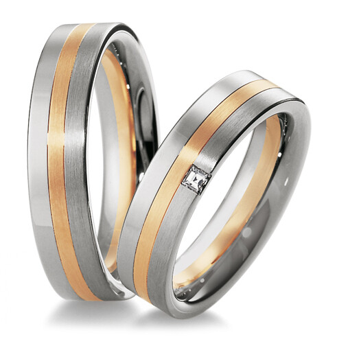 Breuning Trauringe Weißgold & Rotgold 48/04005 & 48/04006