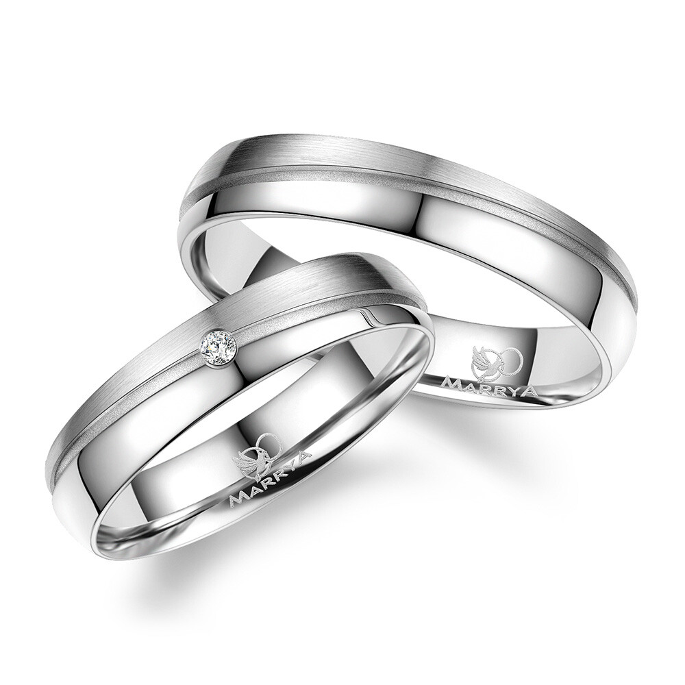 Trauringe Partnerringe Sterlingsliber 925 Zirkonia Marrya SI-11