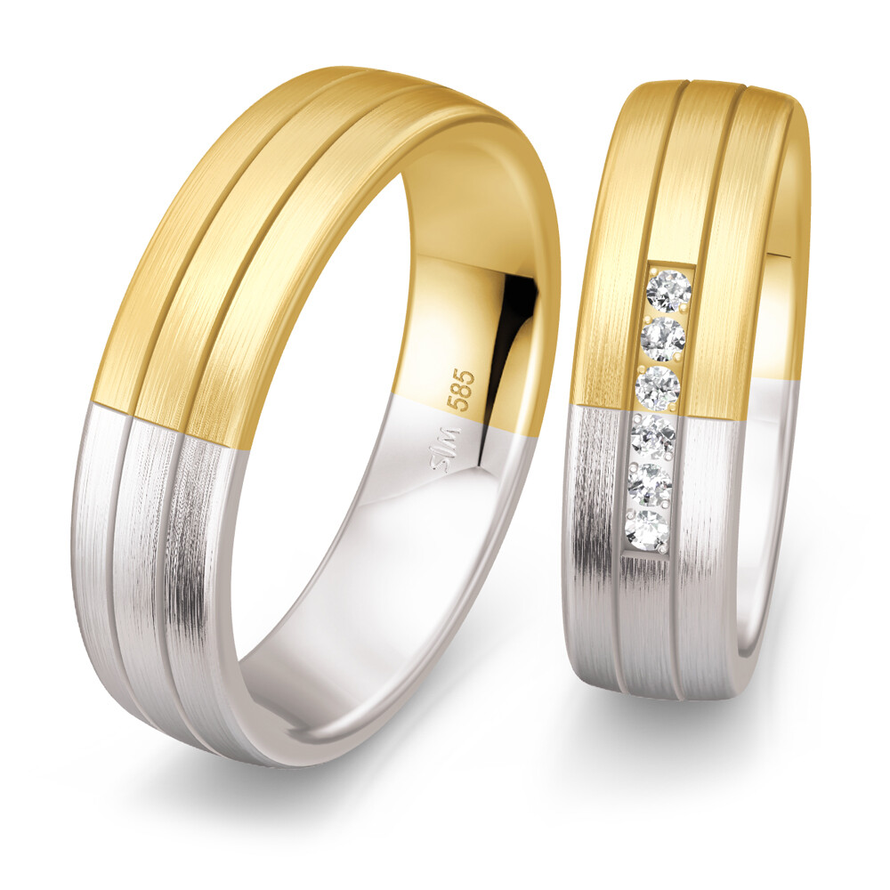 Bicolor Trauringe Saint Maurice 49/82028 & 49/82029