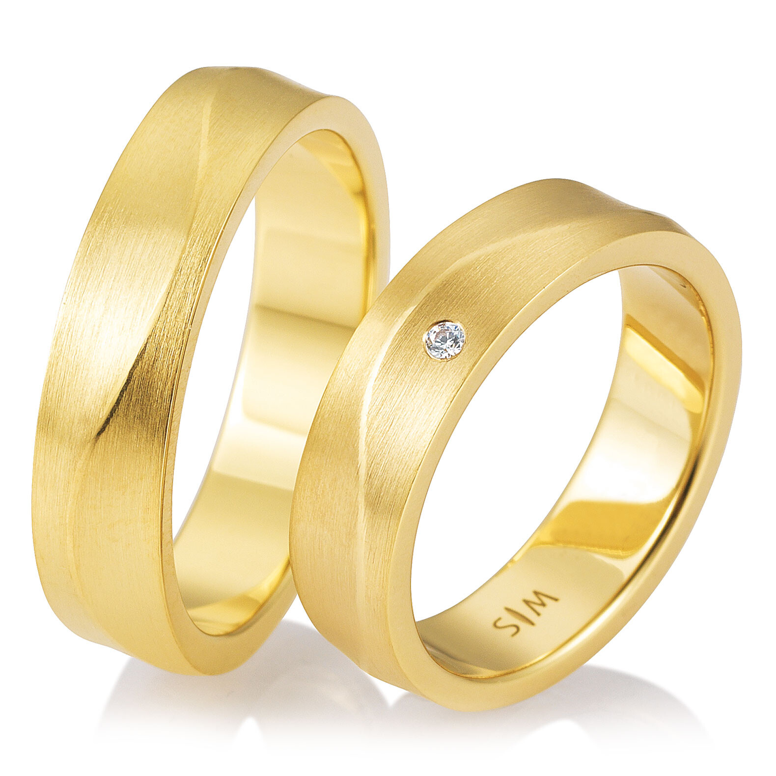 Trauringe Gelbgold Brillant Saint Maurice 49/85560 & 49/85561