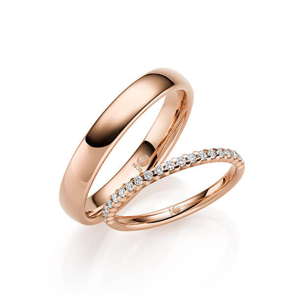 Trauringe Memoire Rotgold Rubin RU-1709