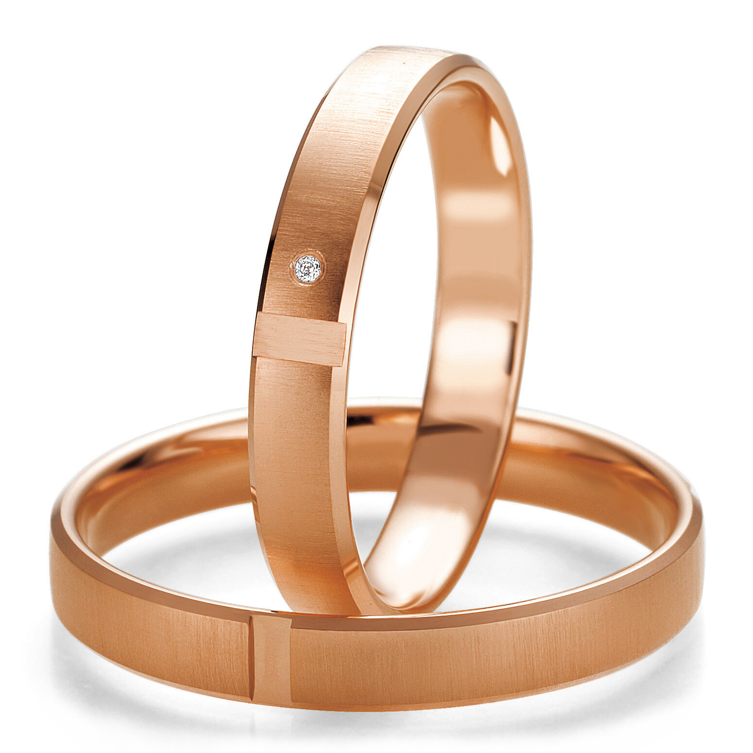 Breuning Trauringe 48/07121 & 48/07122 Rotgold