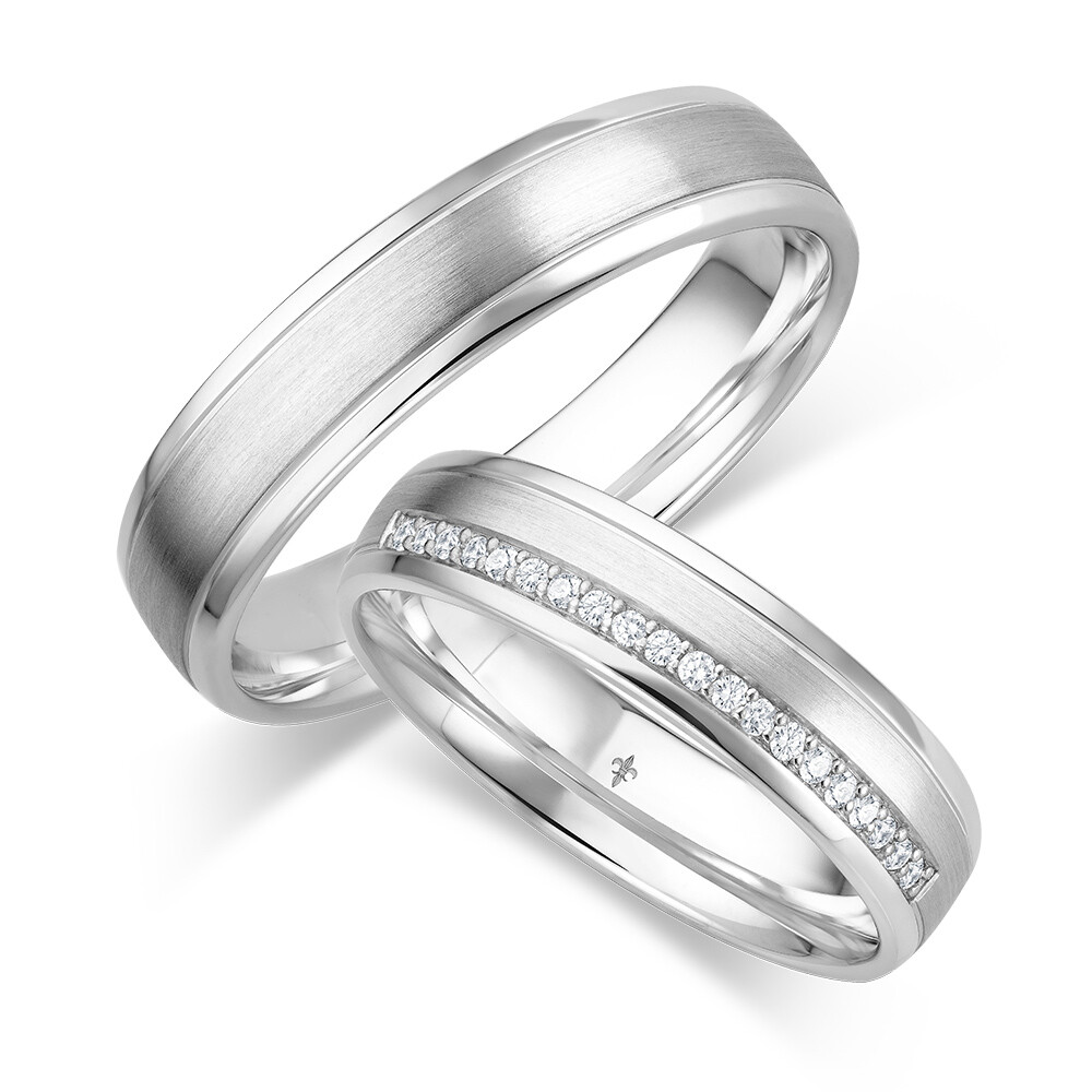 Trauringe Jade Weißgold Giloy TR-0/TR-1-00093