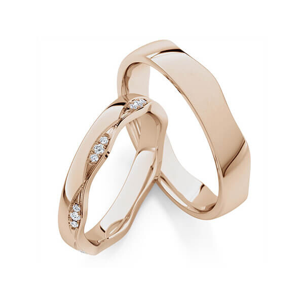 Trauringe Memoire Peach-Gold Rubin RU-1774