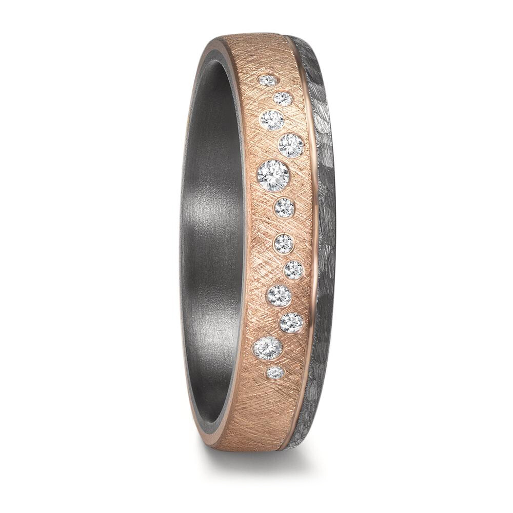 Eheringe Tantal Roségold 585 Brillant TeNo 59764