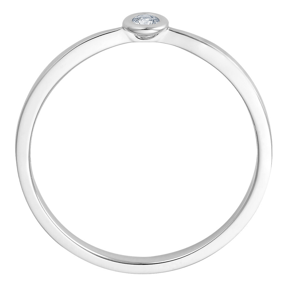 bella luce Solitaire Ring Weißgold Brillant 0.040 ct. w/si, stehend