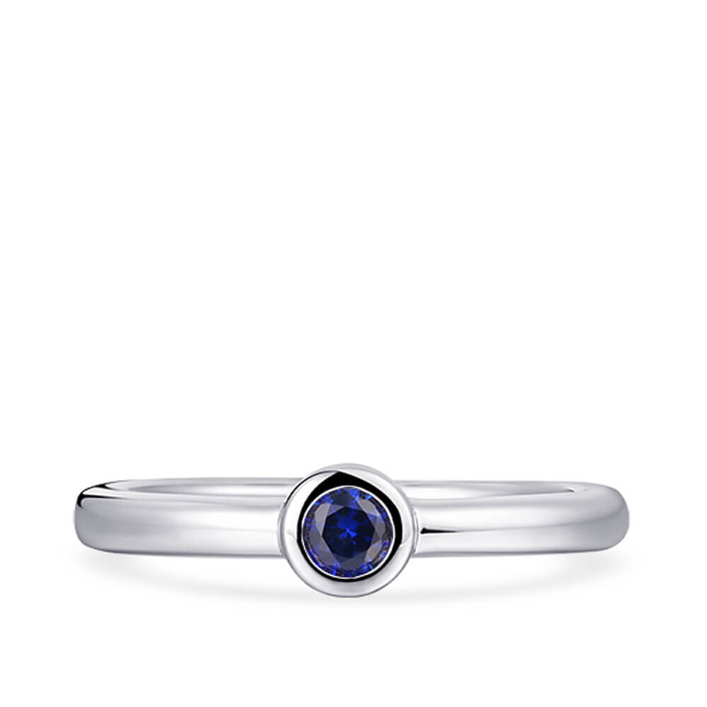 Ring Silber 925 mit Zirkonia Blau Gisser R373B