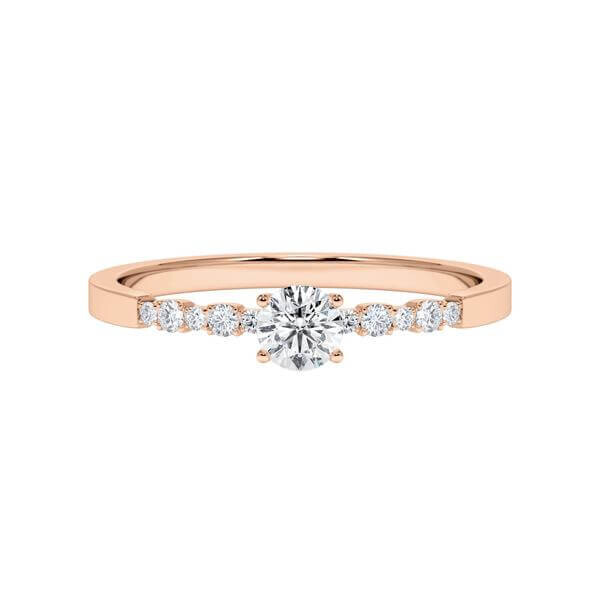 Diamantring Rotgold 333 Brillant zus. 0,320ct. Rubin RU-1791