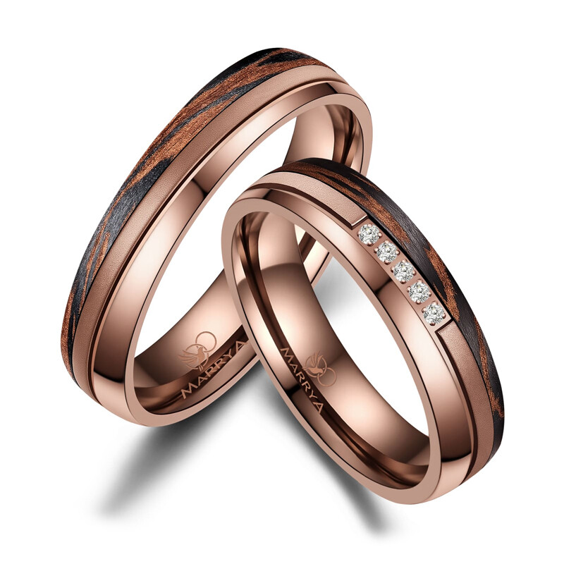Eheringe Partnerringe Carbon Bronce Design Marrya CB-01