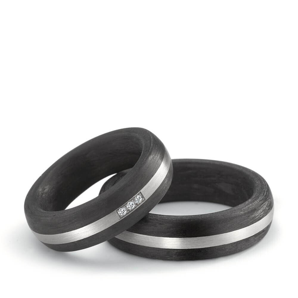 Trauringe Carbon Palladium Brillant TitanFactory 59318
