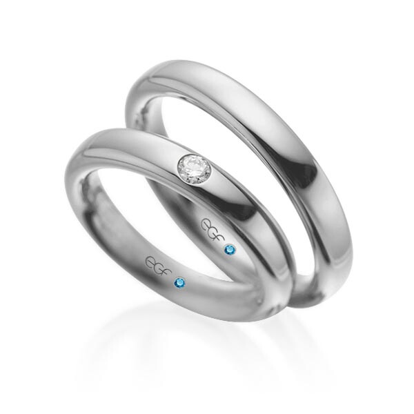 egf Trauringe Palladium Brillant F-1008-2