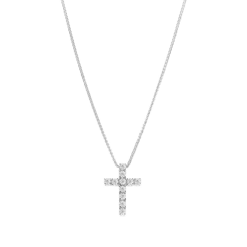 Kette mit Anhänger Kreuz Weißgold bella luce EH005661