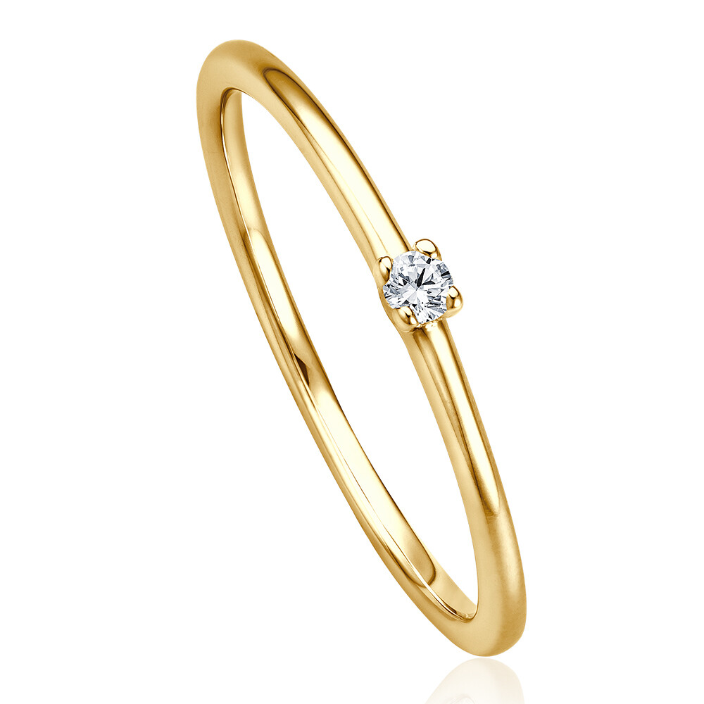 bella luce Solitaire Gelbgold Brillant 0.040 ct. w/si