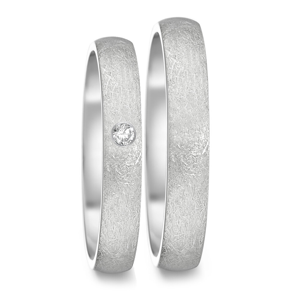 Partnerringe aus Edelstahl Tamor Ice Brillant TeNo 58530