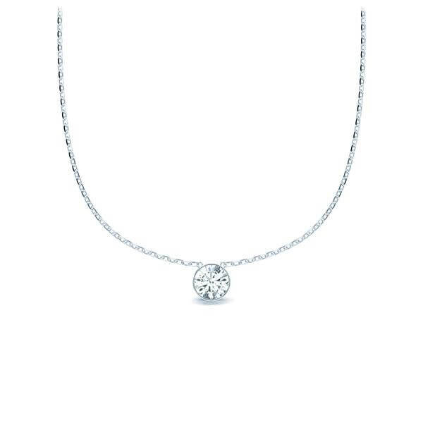 Collier Platin 950 Brillant zus. 0,100 ct, tw, si Rubin RU-1583-1