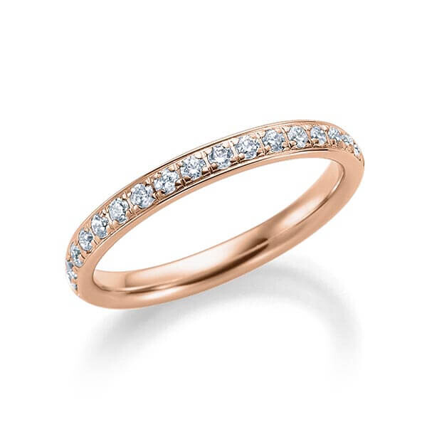 Memoire-Ring halb ausgefasst Rotgold Rubin RU-1059