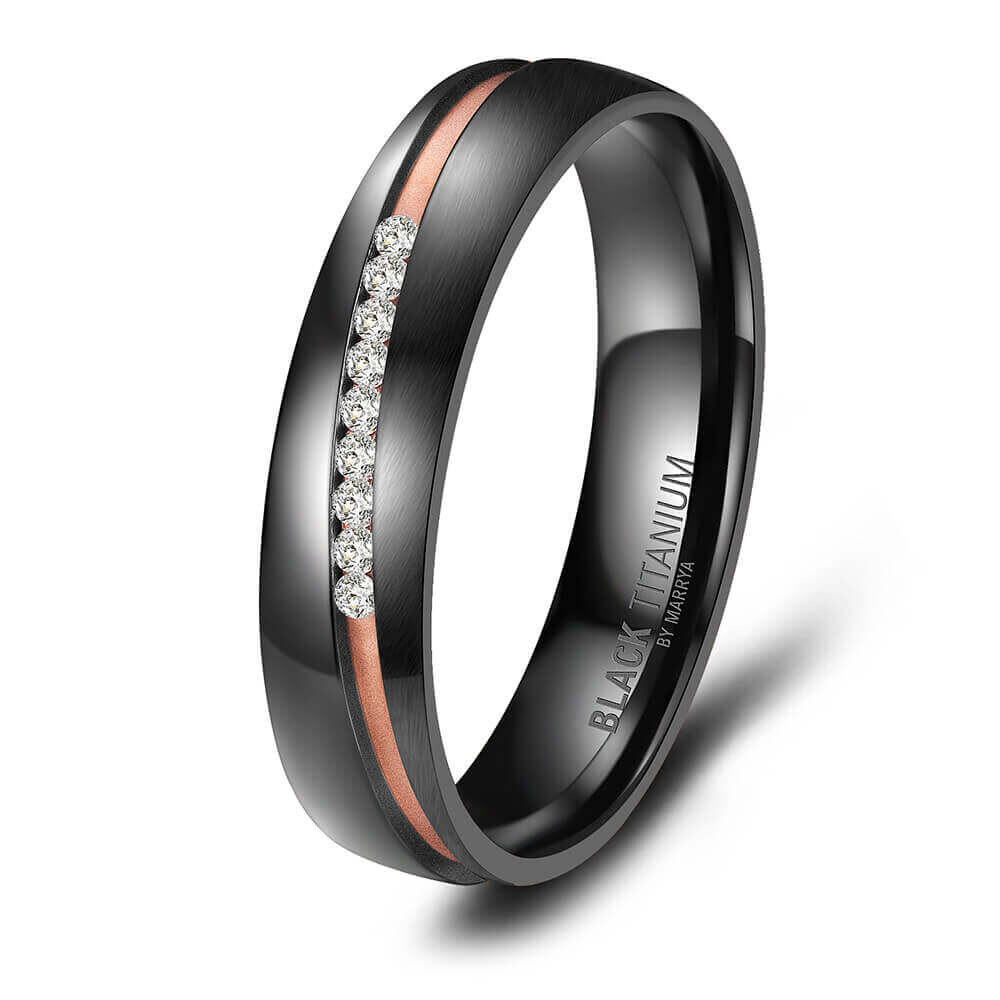 Einzelring Damen Black Titanium BT-05