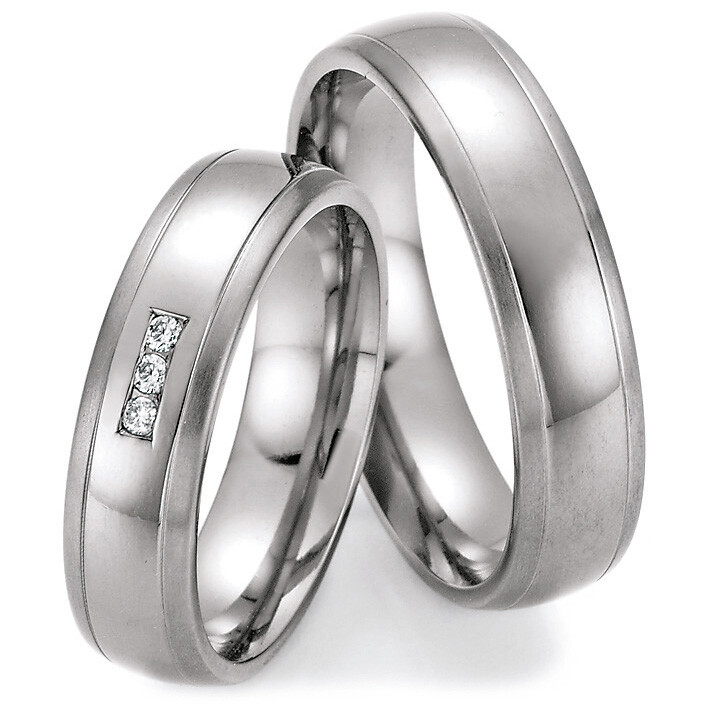 Ruesch Trauringe 77/20050-055 & 77/20060-055 aus Titan