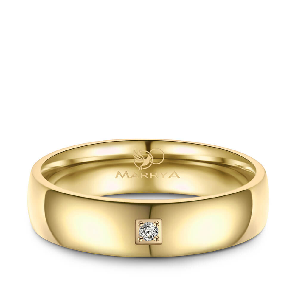 Damenring Edelstahl Gold mit Herz Marrya ES-30